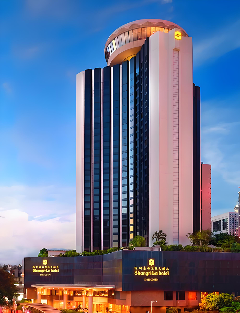 深圳香格里拉大酒店。地址：深圳市羅湖區建設路1002號